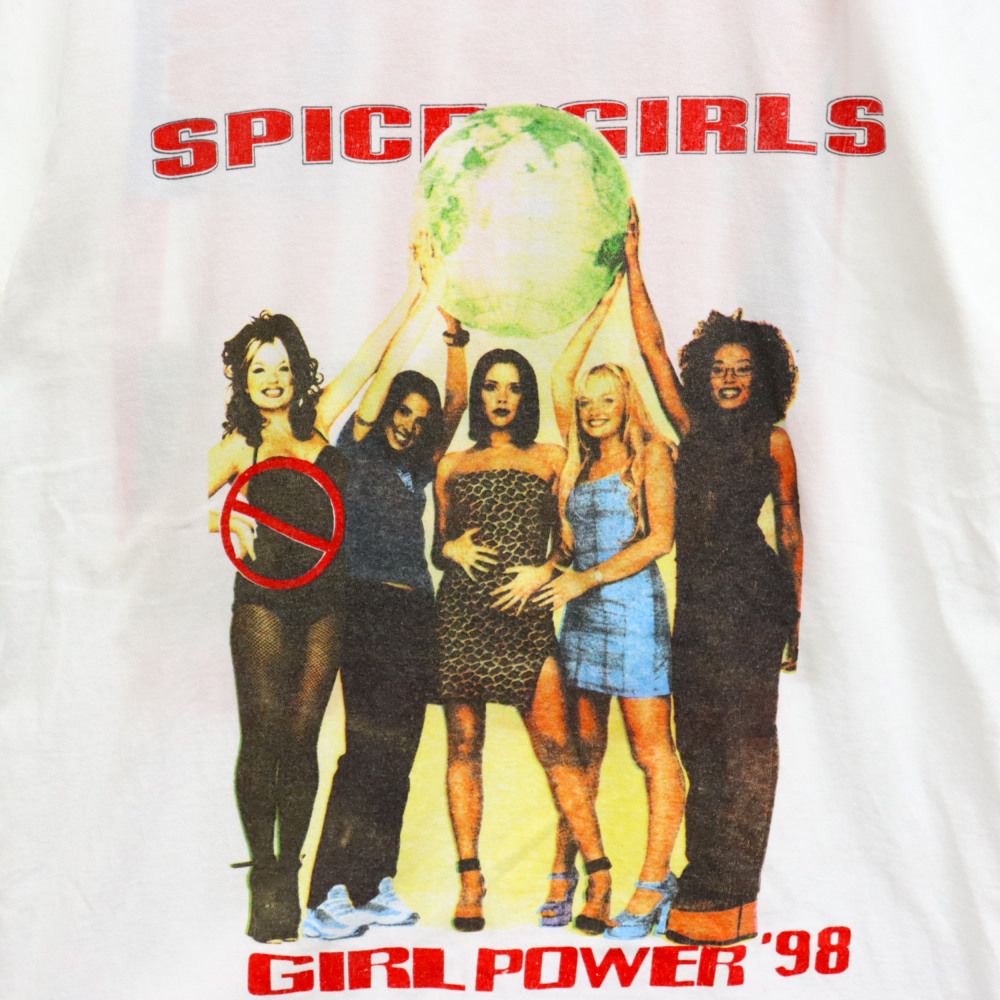 VINTAGE ヴィンテージ 90s VINTAGE SPICE GIRLS Girl Power Tour 1998 スパイスガールズ ツアープリント半袖Tシャツ ホワイト