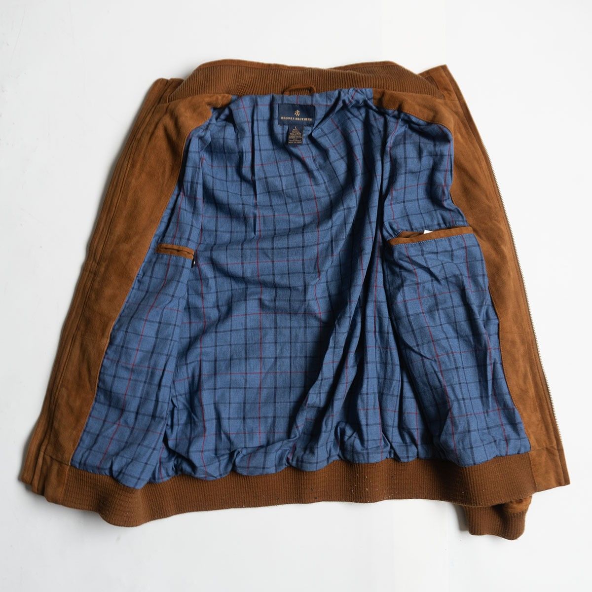 美品】 BROOKS BROTHERS 【スウェード スイングトップ】L ブラウン  