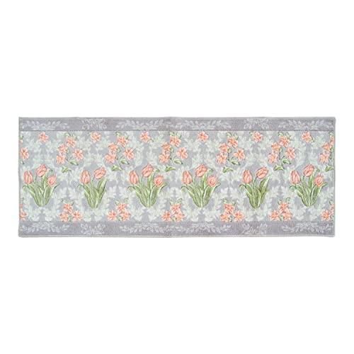 オカ OKA ロイヤルコレクション アーツ キッチンマット 約45cm×120cm グレー 滑り止め 洗える 北欧