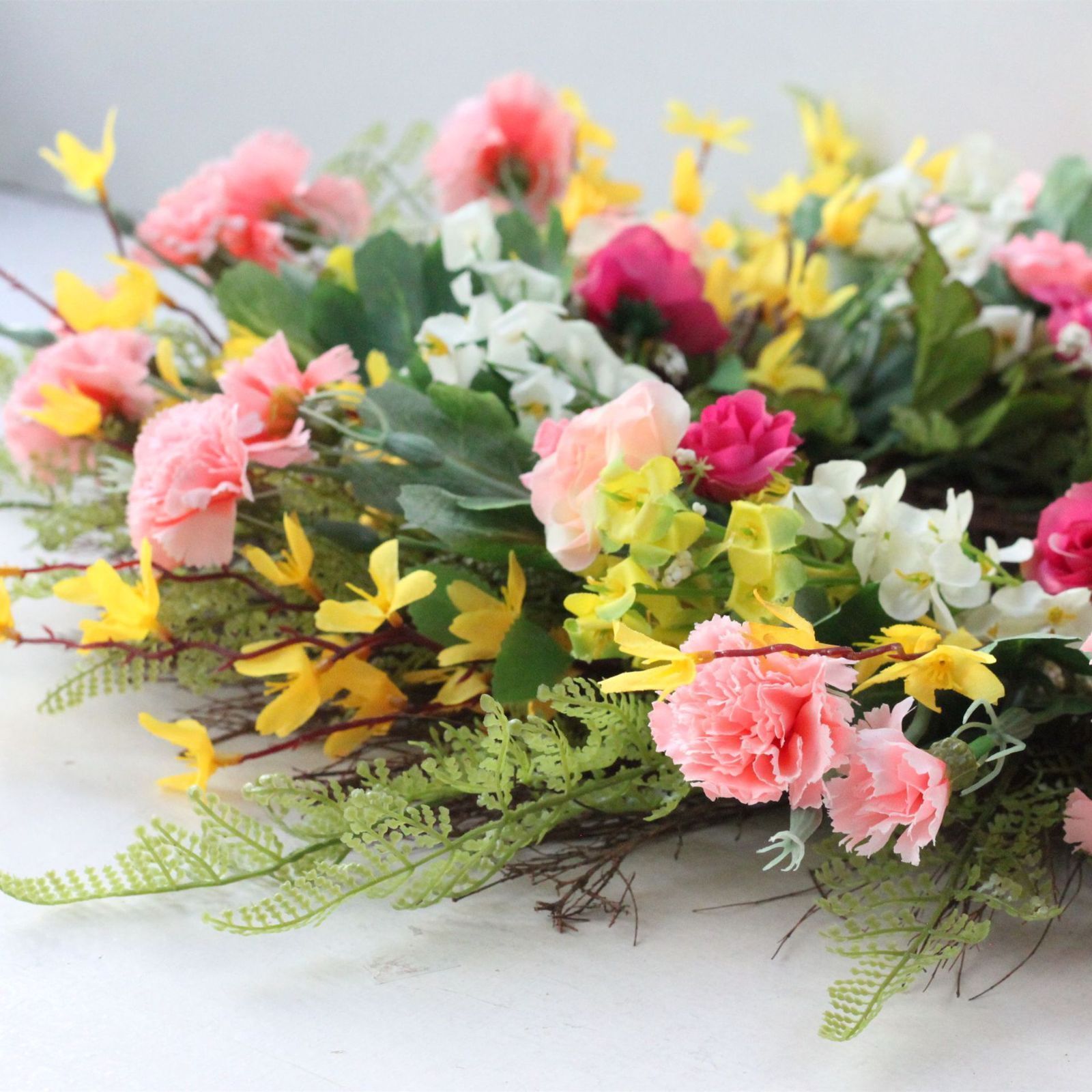リース 花輪 母の日 ギフト プレゼント 春 リース 玄関飾り 造花