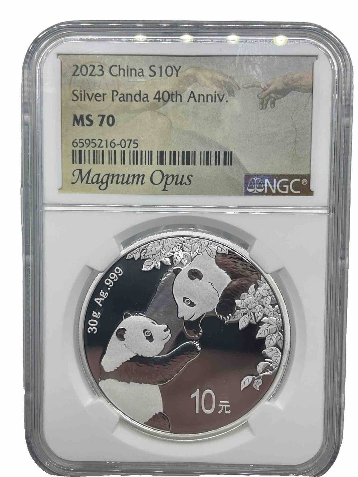 REDUCED 2025 China S 10Y Silver Panda 40th anniversary early releases MS70.