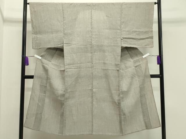 平和屋着物＊夏物 男性 小千谷ちぢみ 霞文 麻 ♥ gh