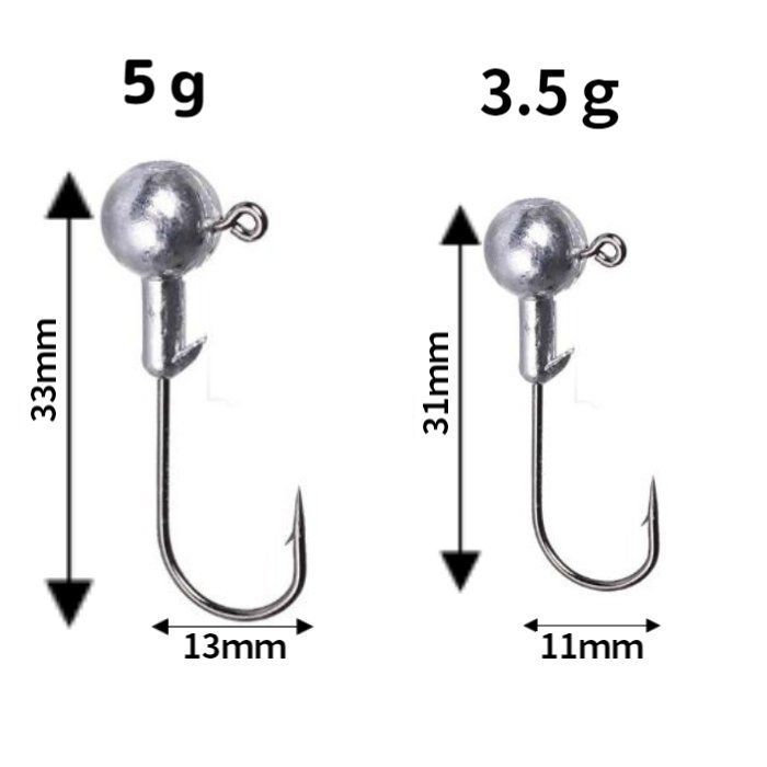 大特価!!】 5個セット リアルジグヘッド 3.5g アジング メバリング シーバス バス