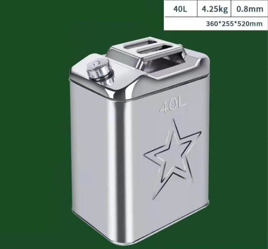 高品質40L 軽油桶 ガソリン携行缶 ステンレス ガソリンタンク ドラム缶 ステンレスガソリン携行缶 ガソリン携行缶 縦型