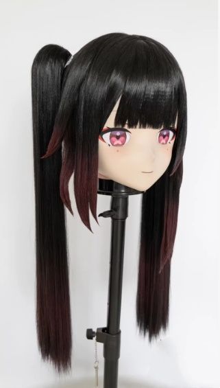 ☆即納 最新作 全頭マスク カツラ付き ロック付き NO.583 フルマスク