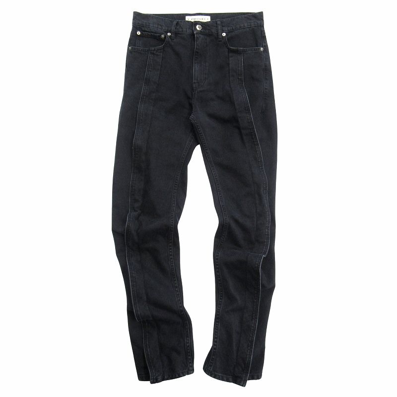 Y/PROJECT ブラック バナナジーンズデニムパンツ