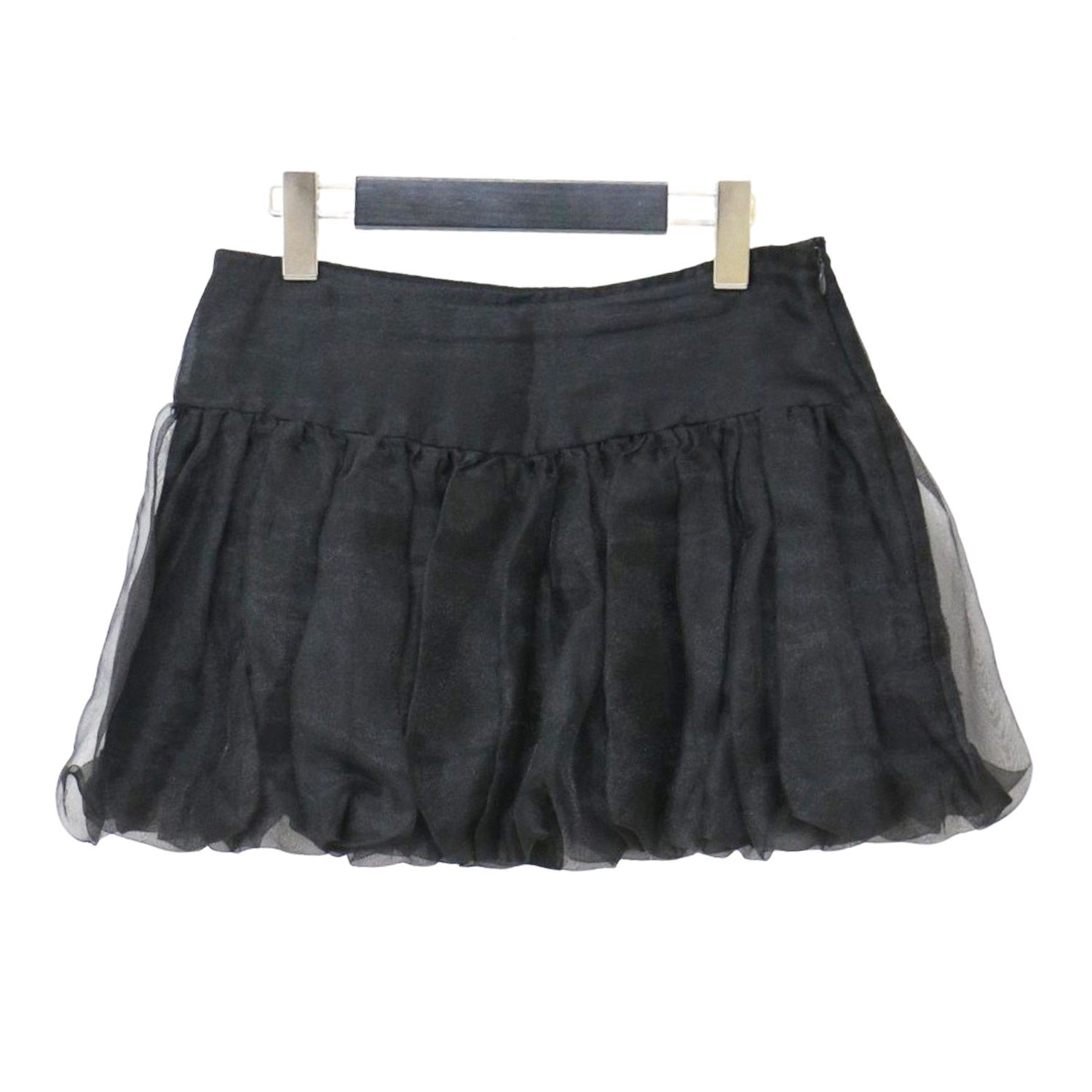 The Garment ザ ガーメント スカート ブラック 黒 サイズ 6 S～M | 24春夏 オーガンジー バルーン スカート | Beatrice Balloon Skirt ミニ丈 シアー ギャザー | ボトムス レディース
