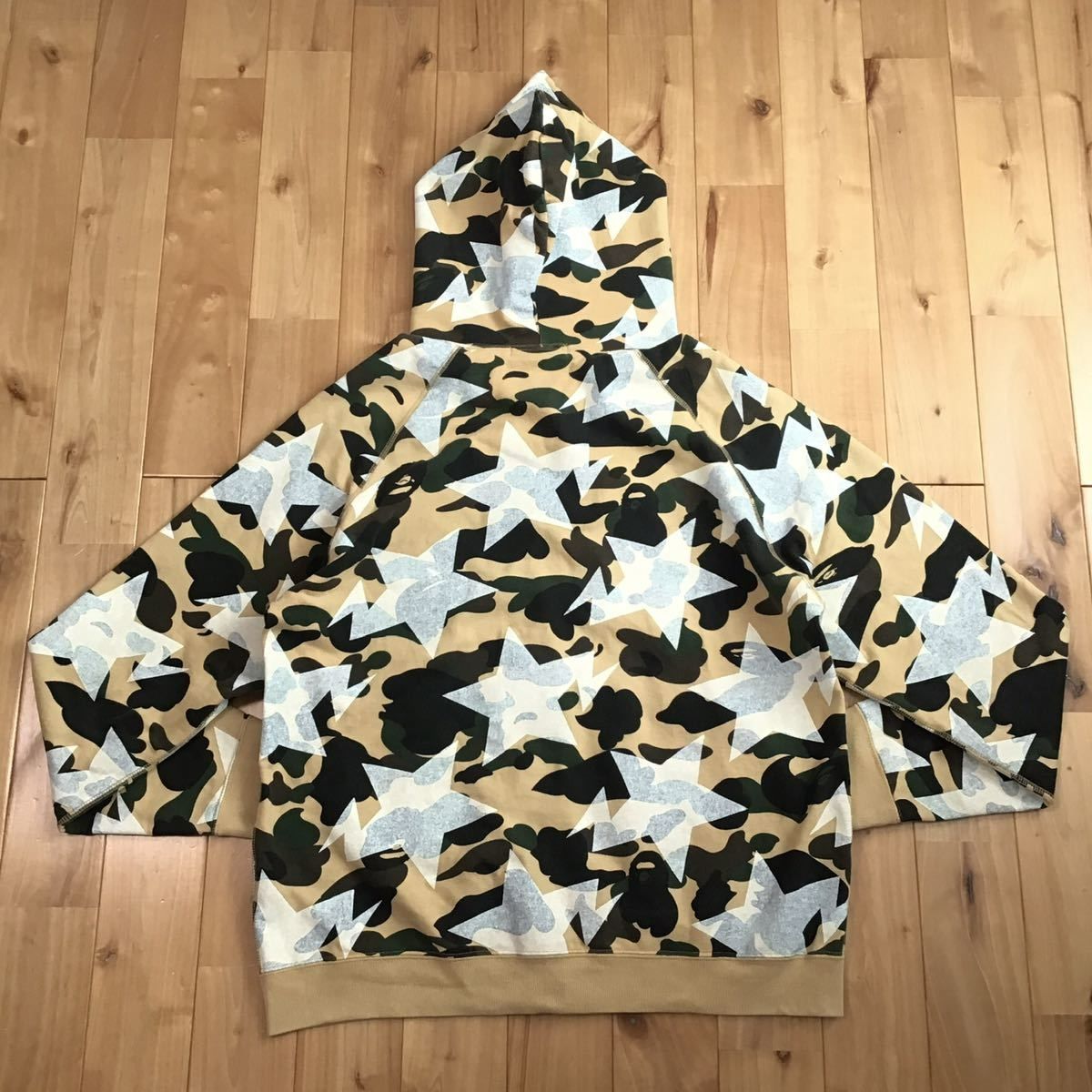 BAPE スター パーカー 1st camo yellow Mサイズ a bathing ape BAPE sta full zip hoodie  star エイプ ベイプ アベイシングエイプ 迷彩