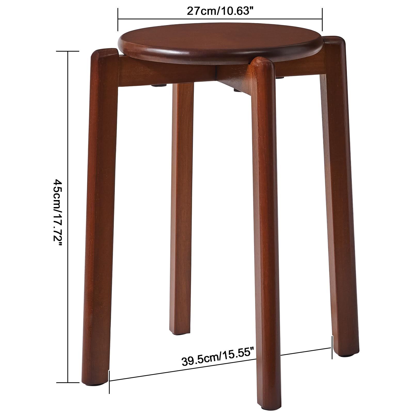 新品 YMYNY 椅子 4脚セット 木製 スツール スタッキング 天然木