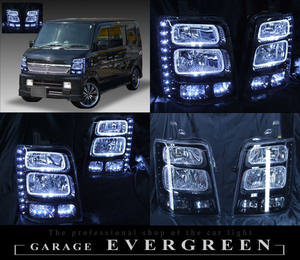 エブリィワゴンDA64W スクラムワゴンDG64W 左右ヘッドライトHID