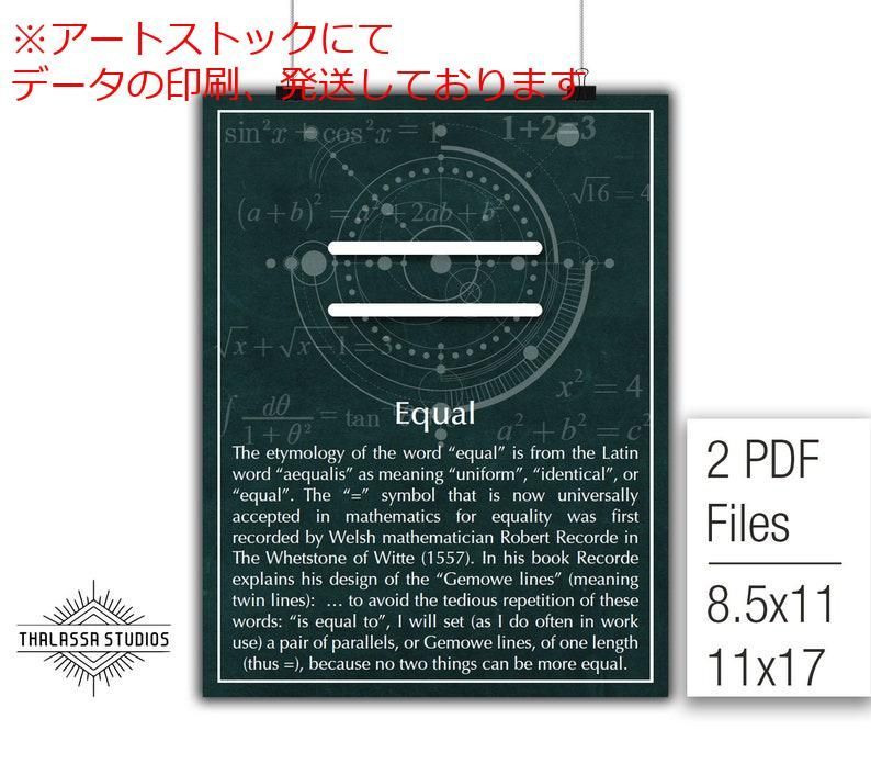 mz ポスター A1 サイズ (~A4まで対応可) 数学ポスター 臨場 方程式