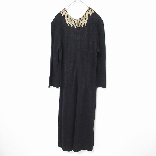 斉藤都世子 サイトウトヨコ ニットロングワンピース ラメ 薔薇 レディース w974471ss NICORILABO_COM