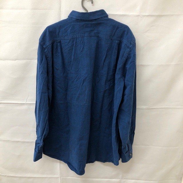 エディーバウアー シャツ 長袖 古着 胸ポケット フェード 青 11635 Eddie Bauer - エディーバウアー シャツ 長袖 古着 胸ポケット