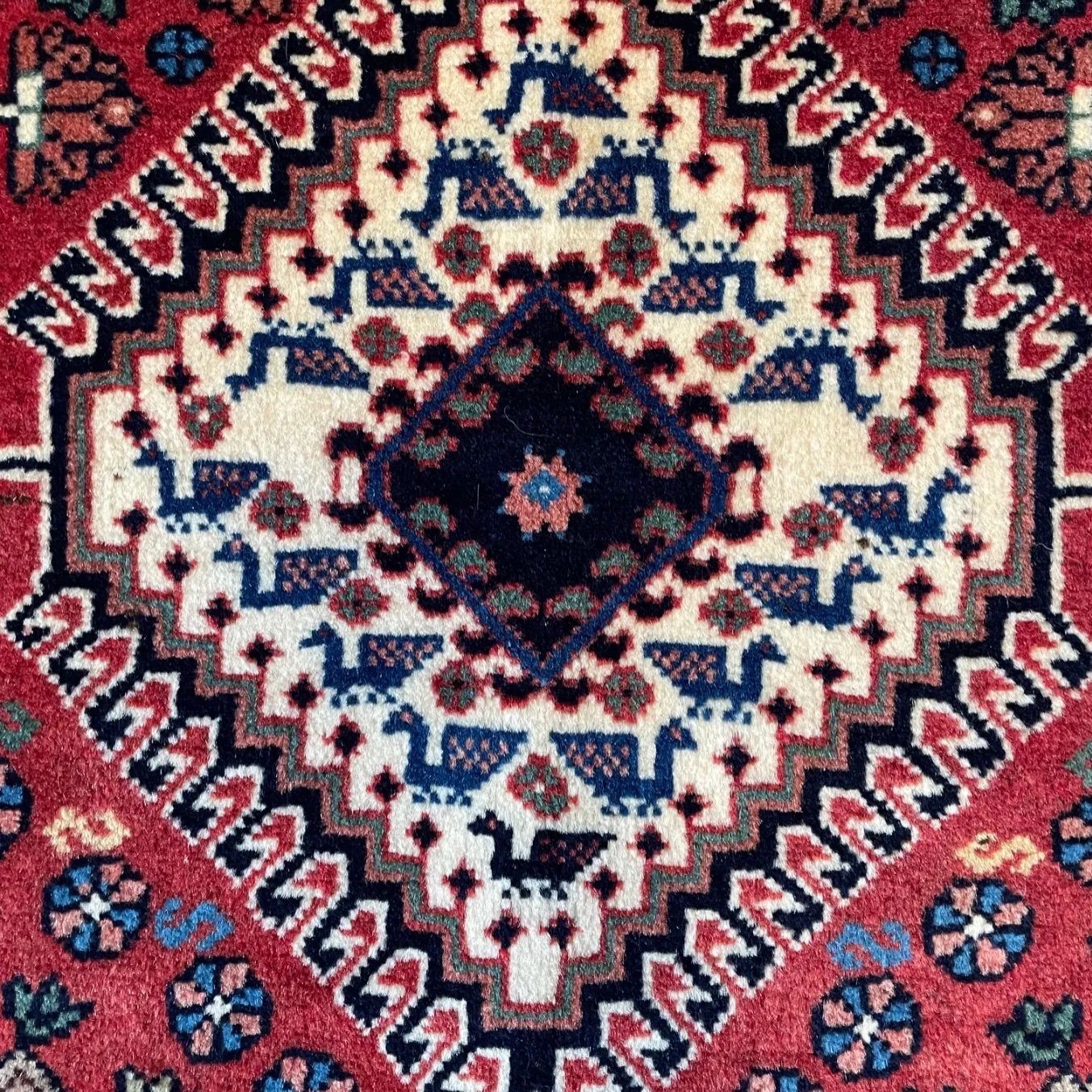 ヤラメ絨毯 ペルシャ絨毯 玄関マット ペルシャ絨毯 ヤラメ産 カラフル 玄関マット サイズ 81/140cm No YA/ZG