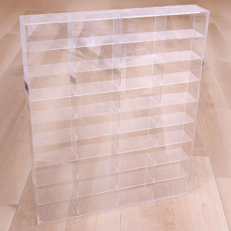 お猪口 コレクション 収納ケース 36マス アクリル付 メープル色塗装