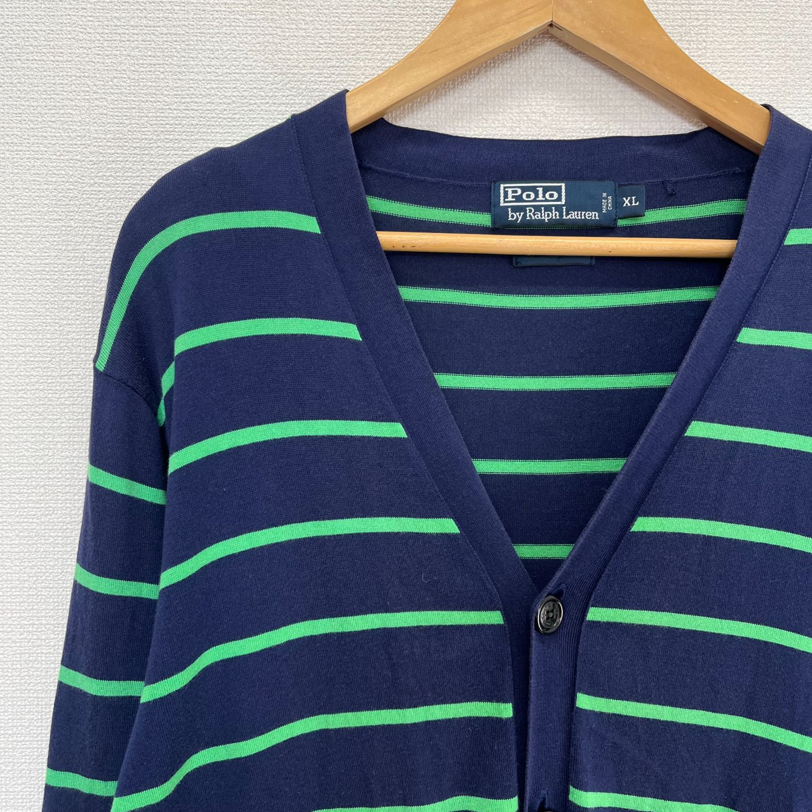 POLO RALPH LAUREN(ポロラルフローレン)：カーディガン　ボーダー POLO RALPH LAUREN ポロ ラルフローレン ボーダー カーディガン XL