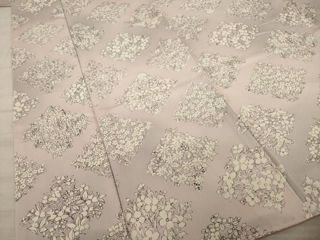 平和屋着物▽上質な小紋 花菱文 暈し染め 正絹 逸品 AAAY1179ck