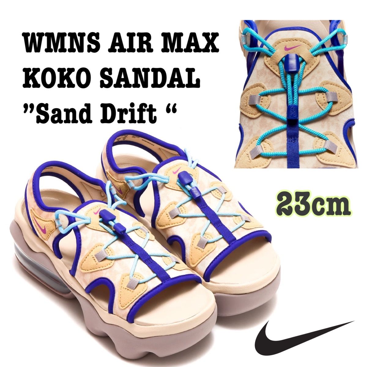 WMNS AIR MAX KOKO SANDAL”Sand Drift “ナイキ ウィメンズ エアマックス ココ サンダル サンド ドリフト/ビビッド  パープル(DX3285-126)ベージュ23cm箱あり - メルカリ