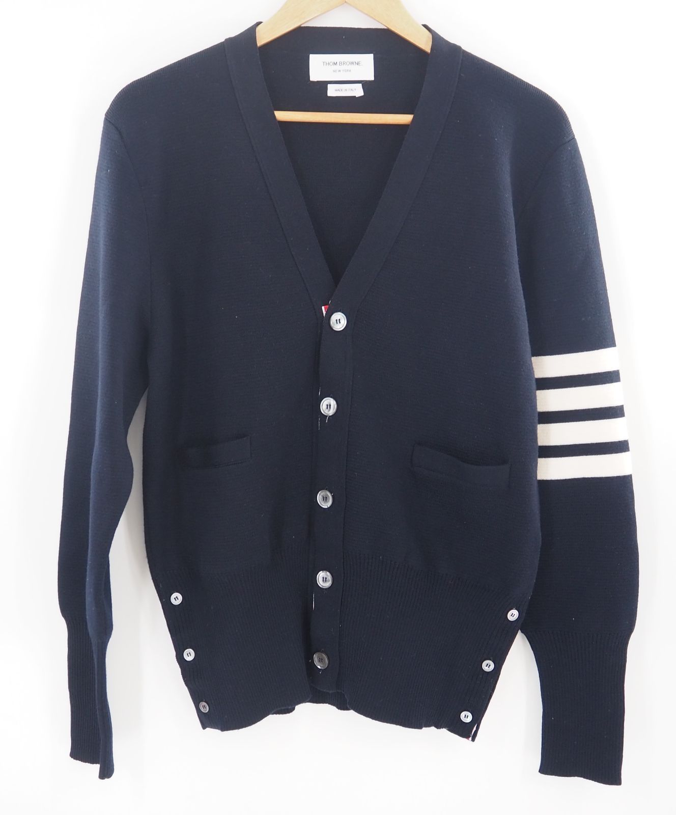 THOM BROWNE/トムブラウン 4bar ミラノステッチ カーディガン ネイビー 