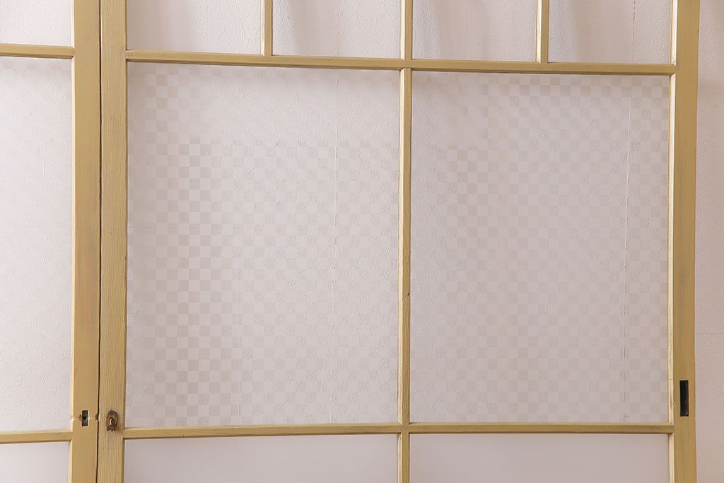 ガラス格子戸2枚セット アンティーク建具