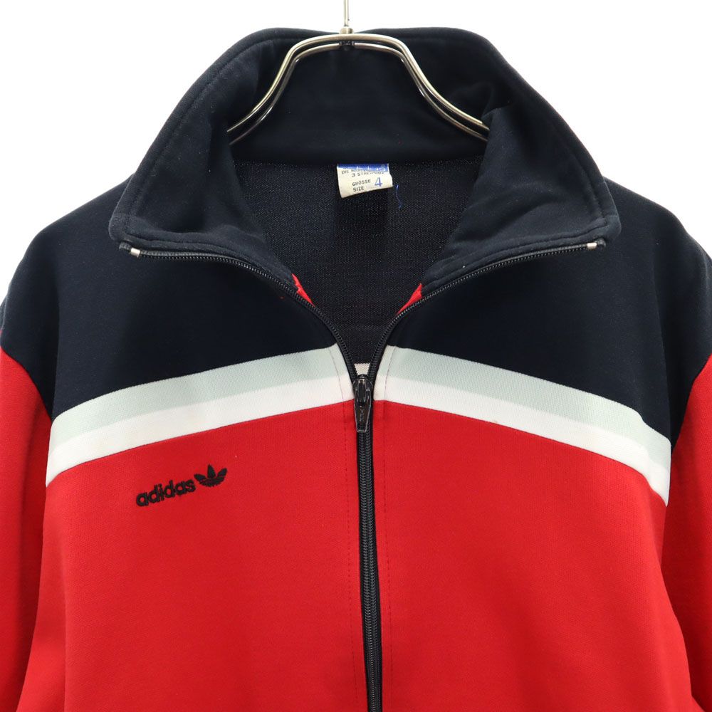 ☆adidas ジャージ 70s 西ドイツ デサント 赤 レッド ネイビー