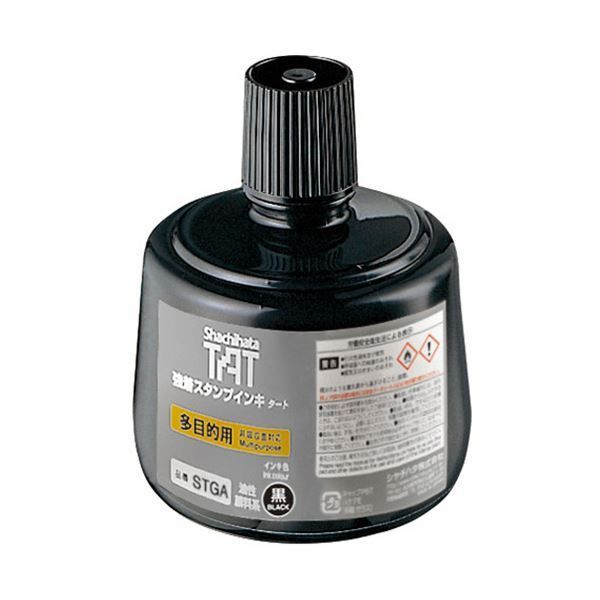 シヤチハタ 強着スタンプインキタート 多目的用 大瓶 330ml 黒 STGA-3-K 1個