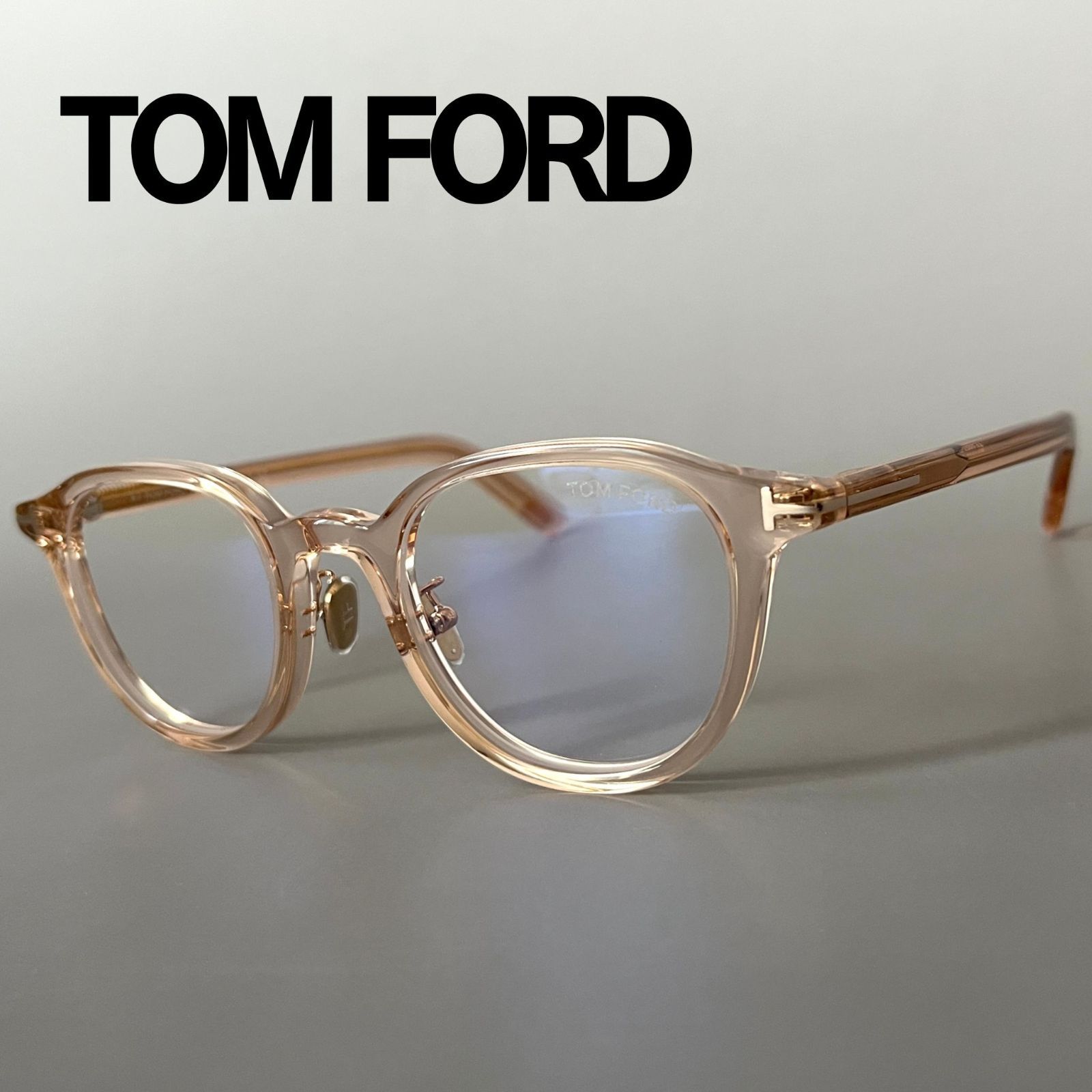 トムフォード メガネ TOM FORD アジアンフィット ラウンド クリア 
