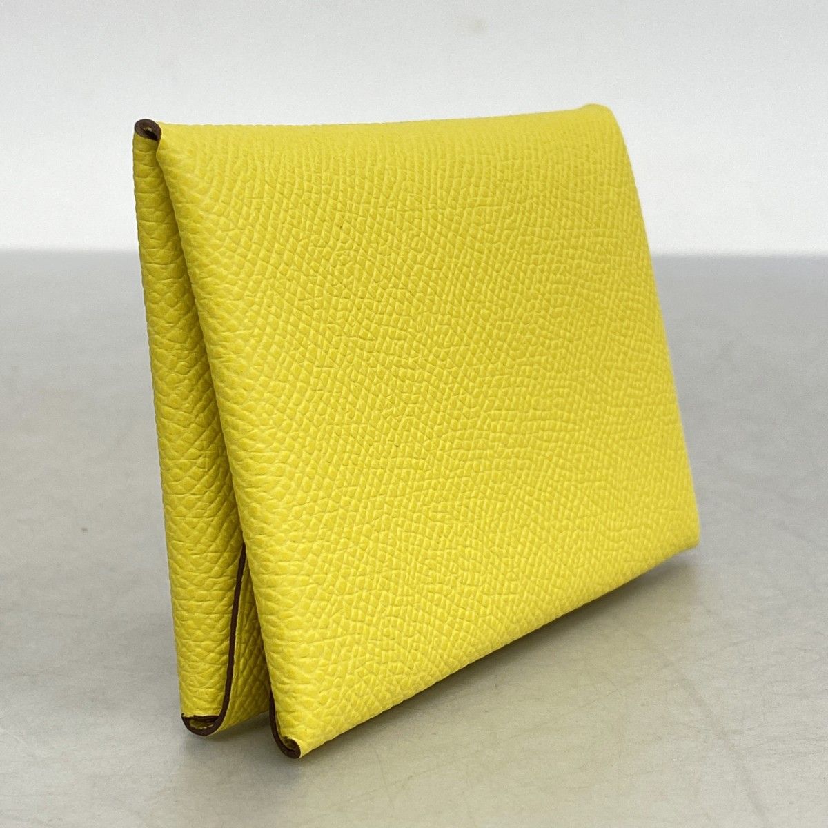 美品 エルメス カルヴィ デュオ エプソン ルージュグレナ シルバー金具 B刻印 エルメス カルヴィ デュオ ナタ ヴォーエプソン シルバー金具