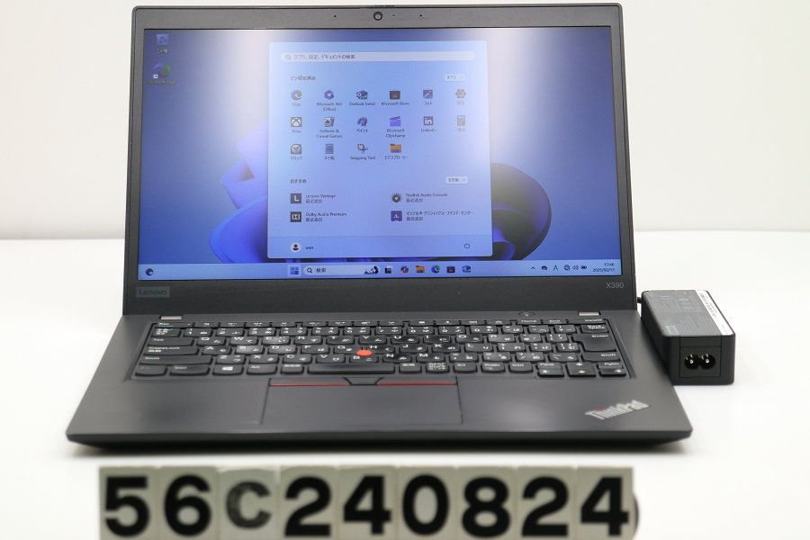 Lenovo ThinkPad X390 Core i3 8145U 2.1GHz/4GB/256GB(SSD)/13.3W/FWXGA(1366x768)/Win11 【56C240824】