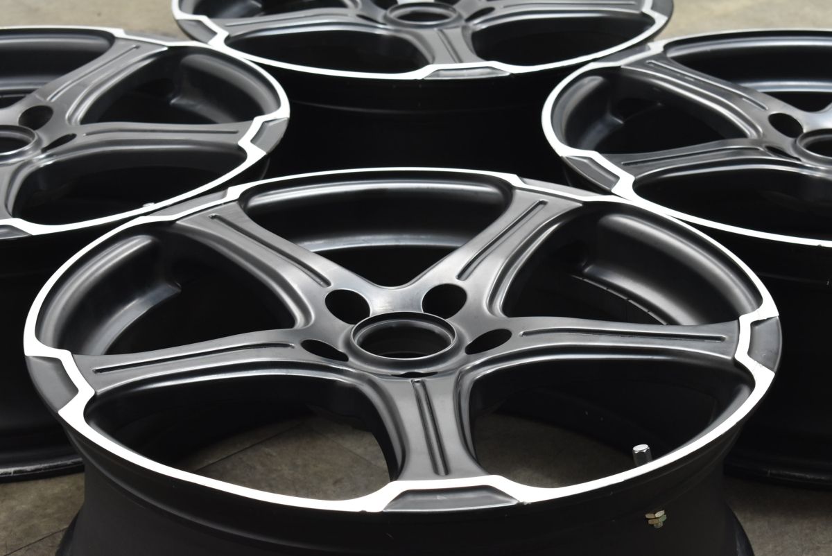 程度良好品 アルジェノン フェニーチェ TT-1 18in 7J 50 PCD114.3 4本セット ノア ヴォクシー エスティマ C-HR オデッセイ CX-3