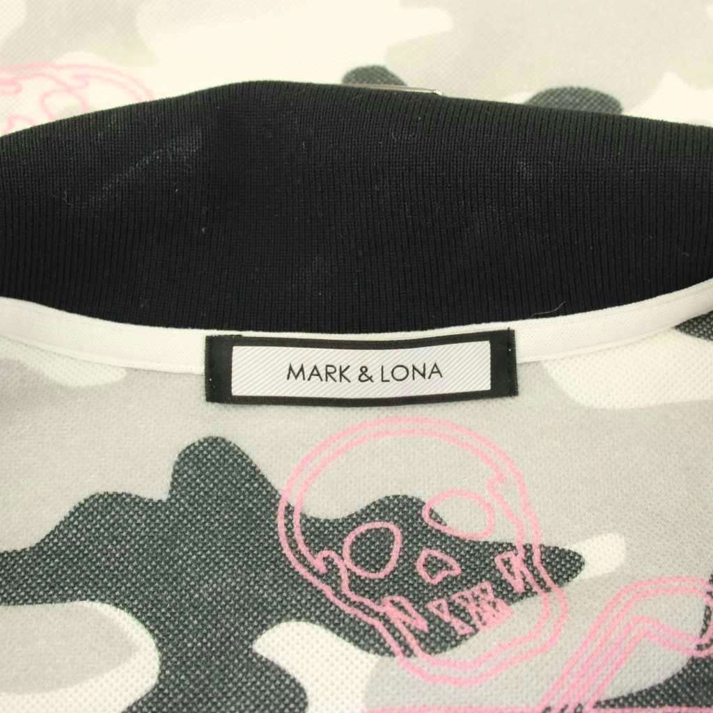 新品 MARK&LONA 胸ワッペン スカル ポロシャツ MLM-1B-AP32 新品 MARK&LONA 胸ワッペン スカル ポロシャツ MLM-1B-AP32