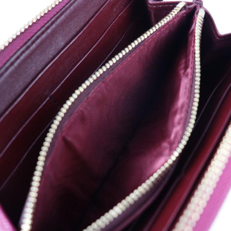 BVLGARI ブルガリ ブルガリブルガリ 長財布 286311 レザー HEATHER AMETHYST ピンク系 ゴールド金具 ラウンドファスナー 【本物保証】