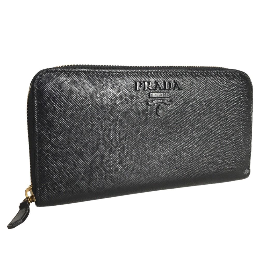 プラダ　ラウンドジップ　長財布　ブラック PRADA - プラダ PRADA メンズ 長財布 ラウンドジップ
