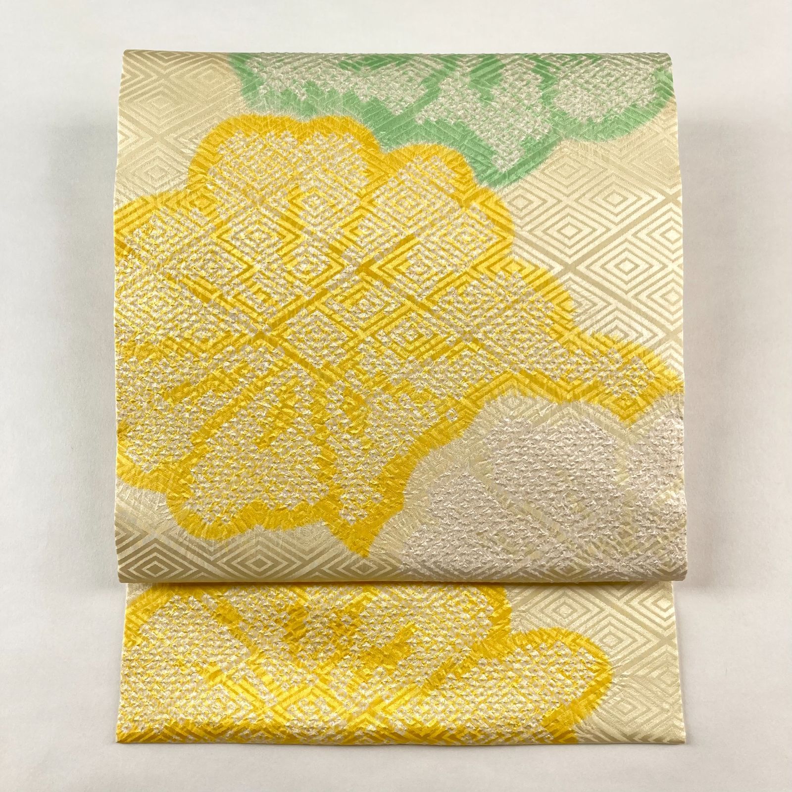 平和屋着物＊夏物 九寸名古屋帯 草花文 銀糸 正絹 逸品 CAAW5506fb