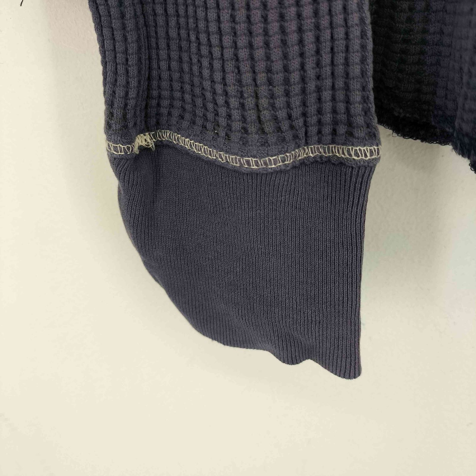ギャップ Gap 00S ヘンリーネック サーマルカットソー ナス紺 メンズ
