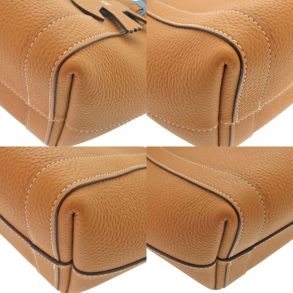新品同様 MOYNAT ハンドバッグ デュオトート ブラウン チャーム 未使用 モワナ デュオトート チャーム付き バイカラー レザー ブラウン