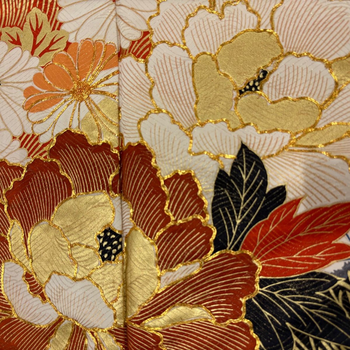 振袖 身長146-161cm 青　牡丹　菊　正絹 小さいサイズ(S)で人気の振袖(成人式) 通販｜格安の着物販売
