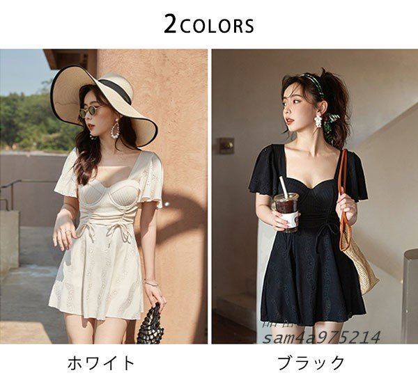 ワンピース水着 ぽっちゃり 水着 レディース 大きいサイズ 韓国 痩せ見え体型カバー フ スリーブ 袖付き 花柄 温泉 ガール am4a975214