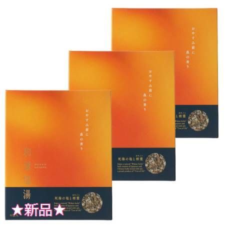 Tree of life 生活の木 和漢塩湯 死海の塩と柿葉 カキノハ 30g×6包入 3個セット 外箱折りたたむ場合あり