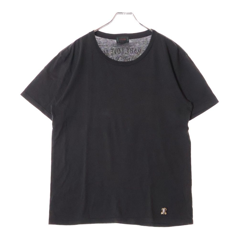 ワコマリア バックプリントクルーネックTシャツ ブラック