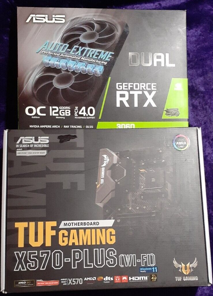 ASUS Tuf マザーボード Gaming X570-Pl WI-FI Socket AM4 u0026amp; ASUS Dual GCE RTX