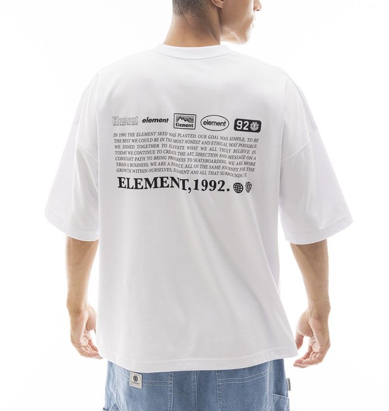 2024春夏 新品【ELEMENT/エレメント】EQUIPMENT SS Ｔシャツ WHT メンズ BE021-224