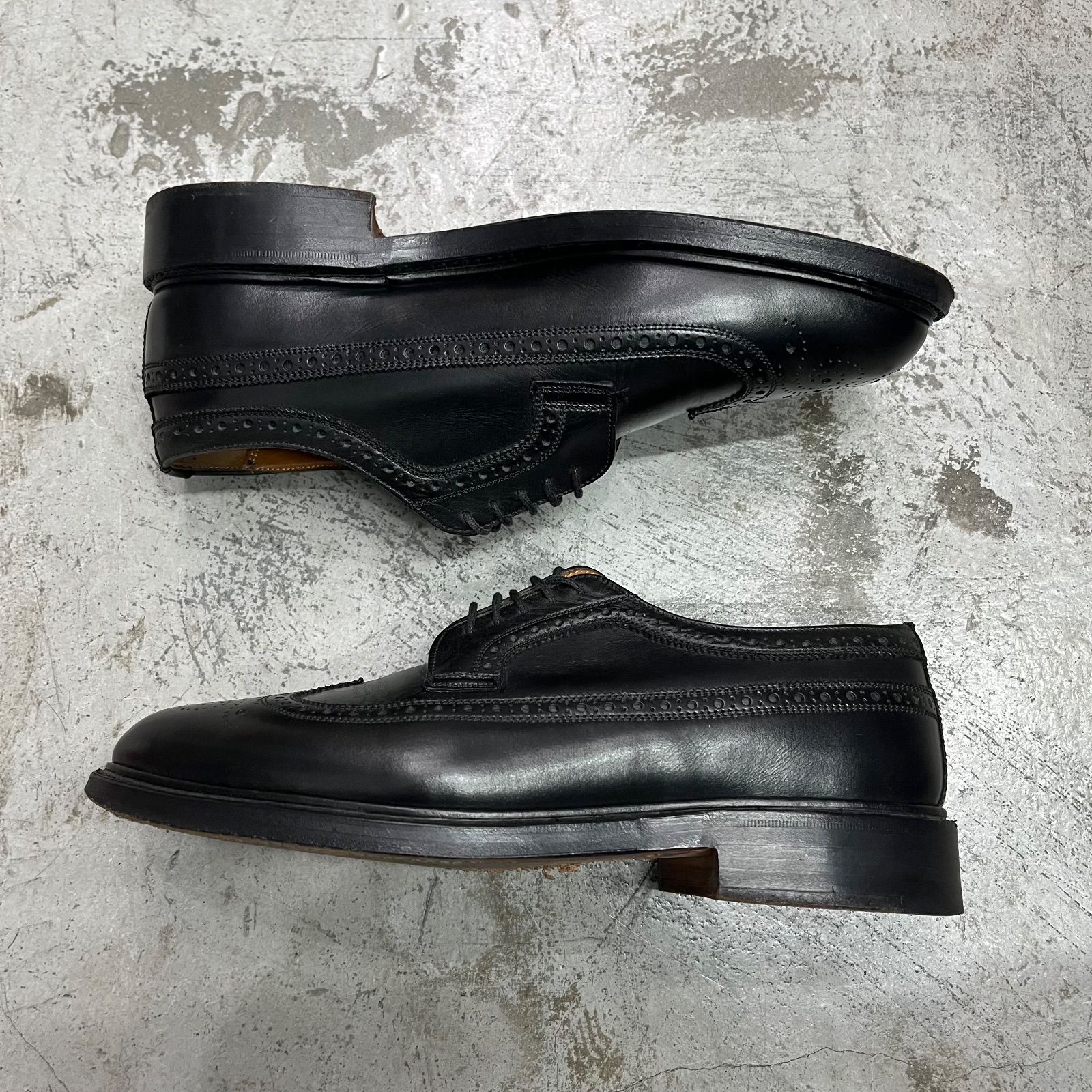 RRL ウィングチップ シューズ 短靴 ダブルアールエル 7.5 ブラック