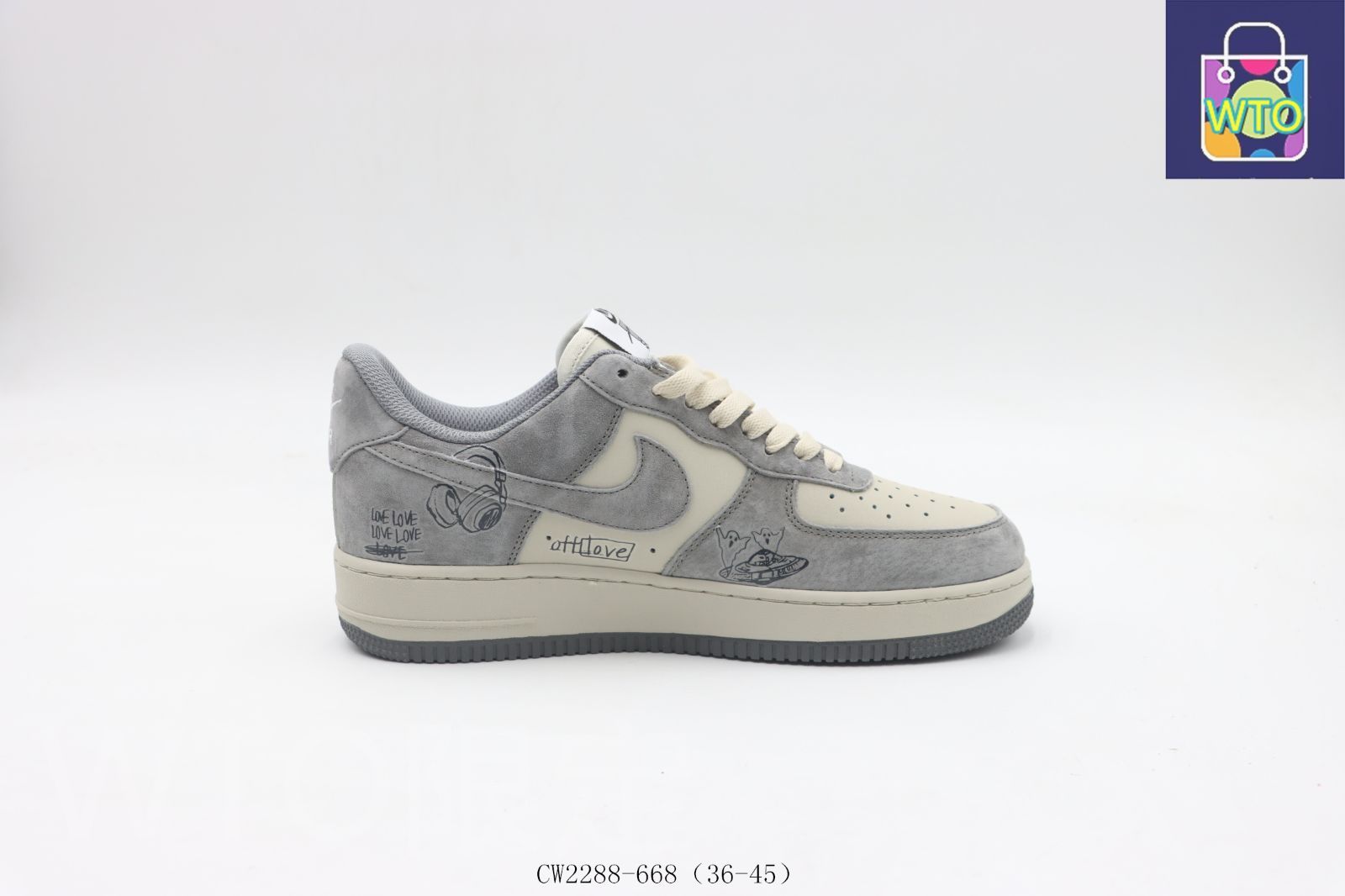 今日 ナイキ Nike のスケートシューズ グレー CW2288-668-WTO輸入2