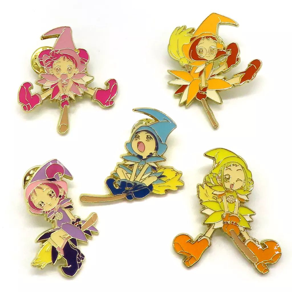 中古】バッジ・ピンズ 集合(魔女服) ピンバッジ5個セット 「おジャ魔女