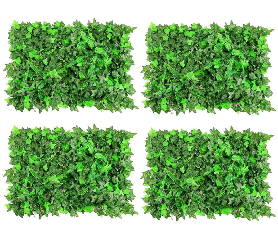 MedianField ウォールグリーン アイビー 4枚 セット 80cm×120cm フェイクグリーン 壁掛け 壁面 マット 大型 観葉植物 リーフグリーン 造花 人工観葉植物 インテリア 雑貨 人工 フェイク 壁掛け グリーン 緑 おしゃれ 大