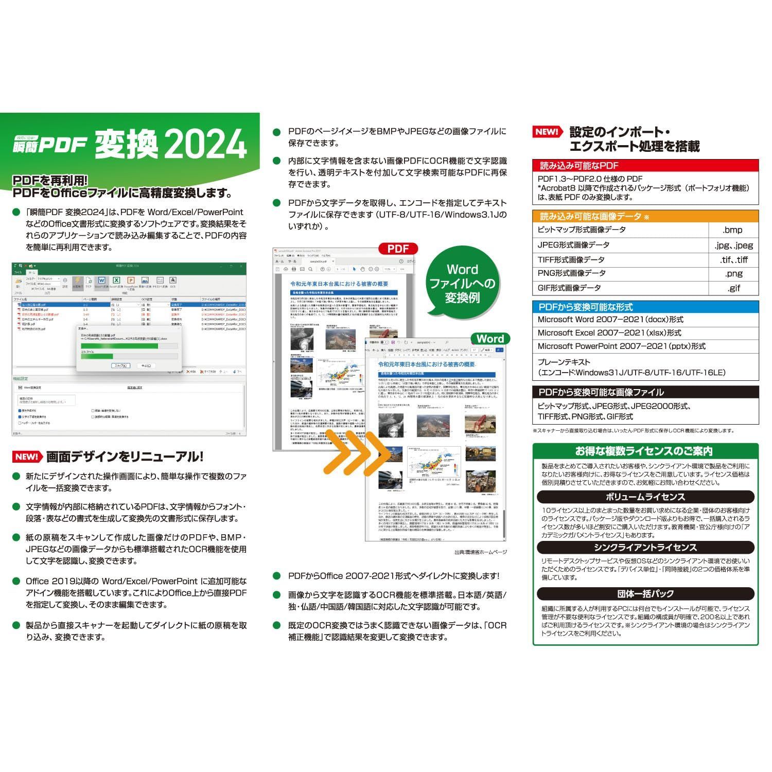 瞬簡PDF 0 : 変換 - 2024|ダウンロード版 PCソフト PDF PDFを最大限に活用できる『瞬簡PDF』ファミリー4製品を同梱したお得な | 瞬簡 統合版 アンテナハウス 編集 統合版2024 統合版2024ベクターPCショップ