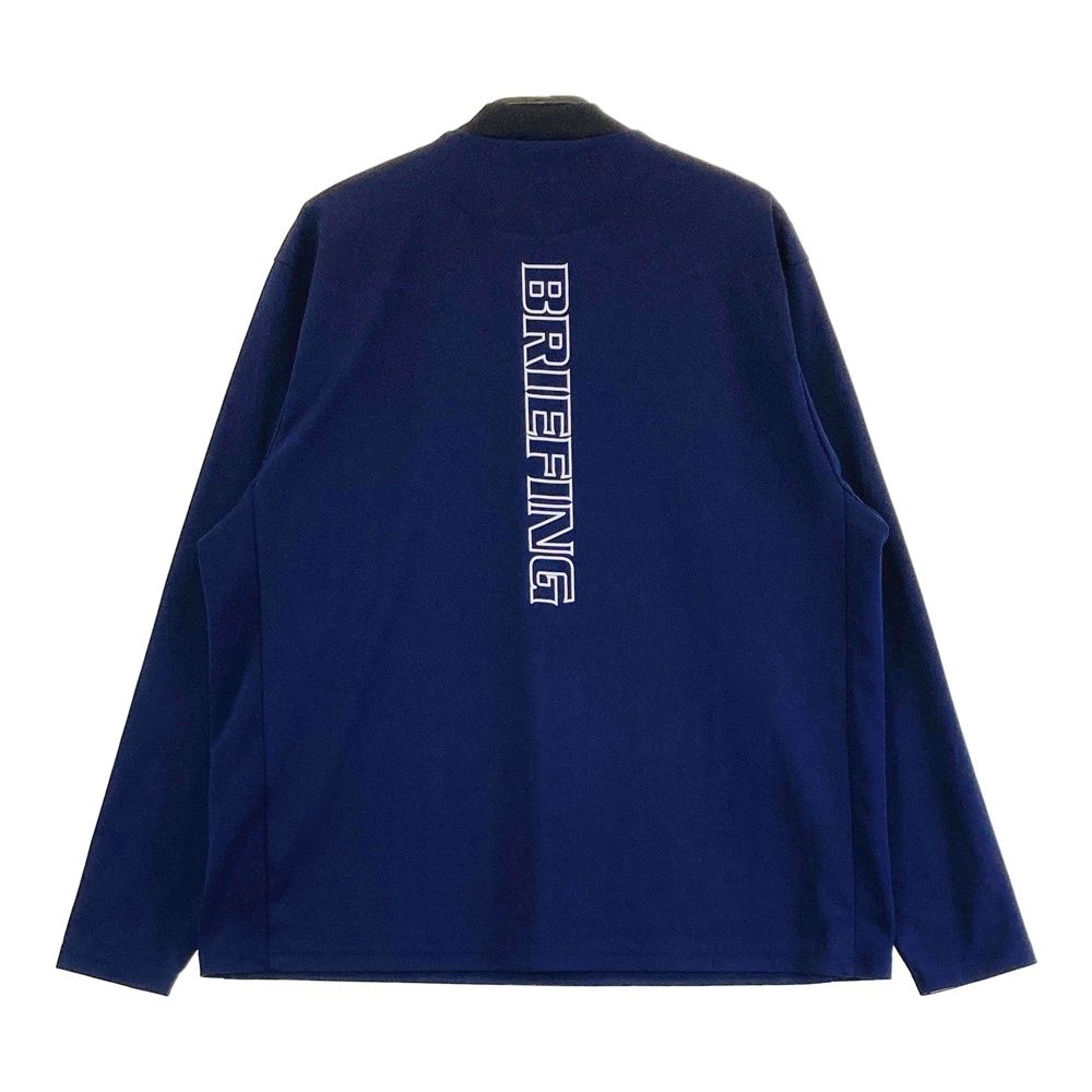 サイズ：M BRIEFING GOLF ブリーフィング 2023年 モックネック 長袖Tシャツ  ネイビー系 [240101438985] ゴルフウェア メンズ ストスト BRIEFING GOLF ブリーフィング 2023年 モックネック 長袖Tシャツ