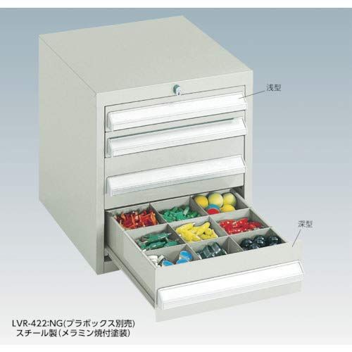 2営業日で発送 TRUSCO トラスコ中山 LVR型キャビネット 392X412XH420 引出5段 緑 LVR-423 GN 1台