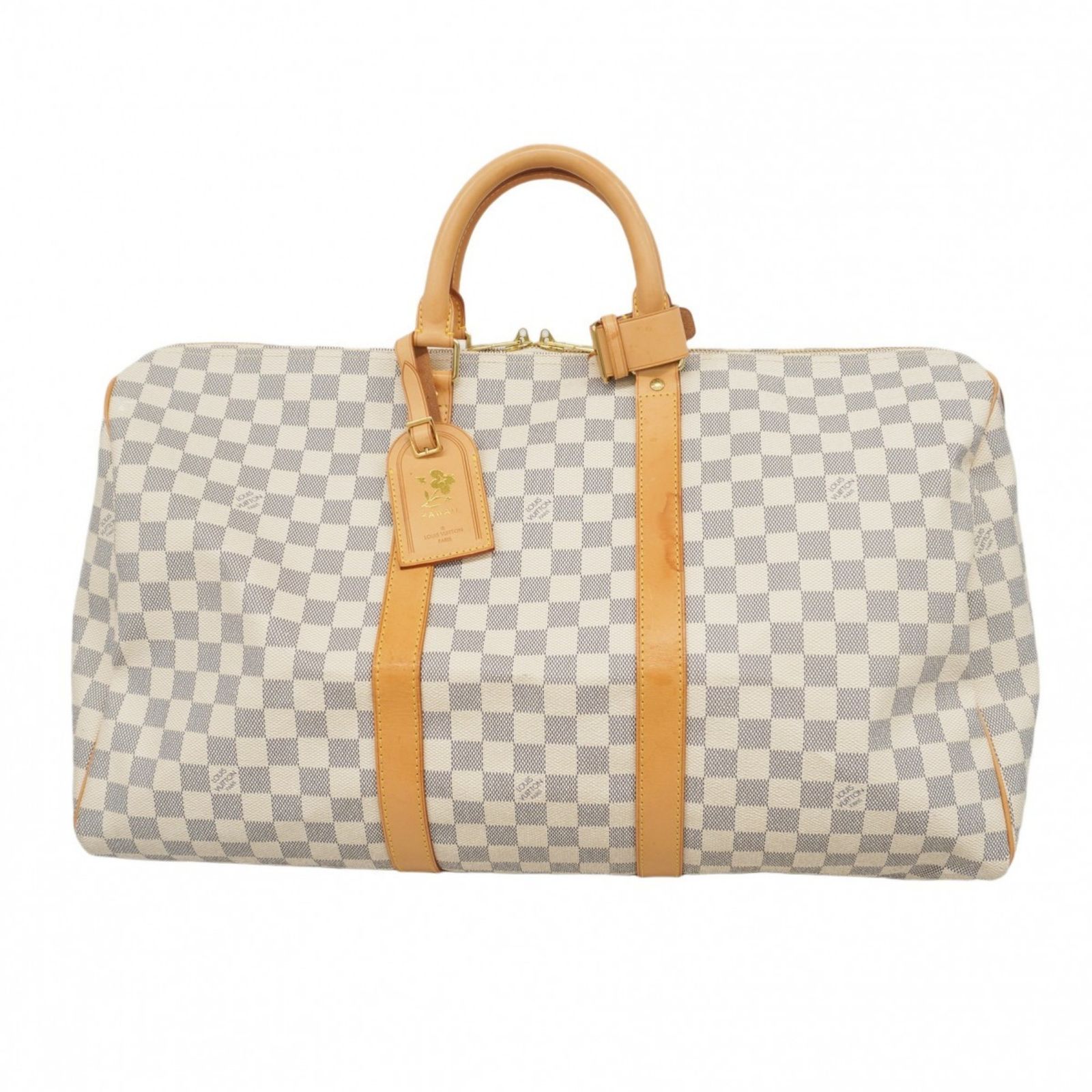 ルイ ヴィトン Louis Vuitton ルイ ヴィトン ボストンバッグ ダミエ アズール キーポル50 N41430 ホワイトメンズ レディース